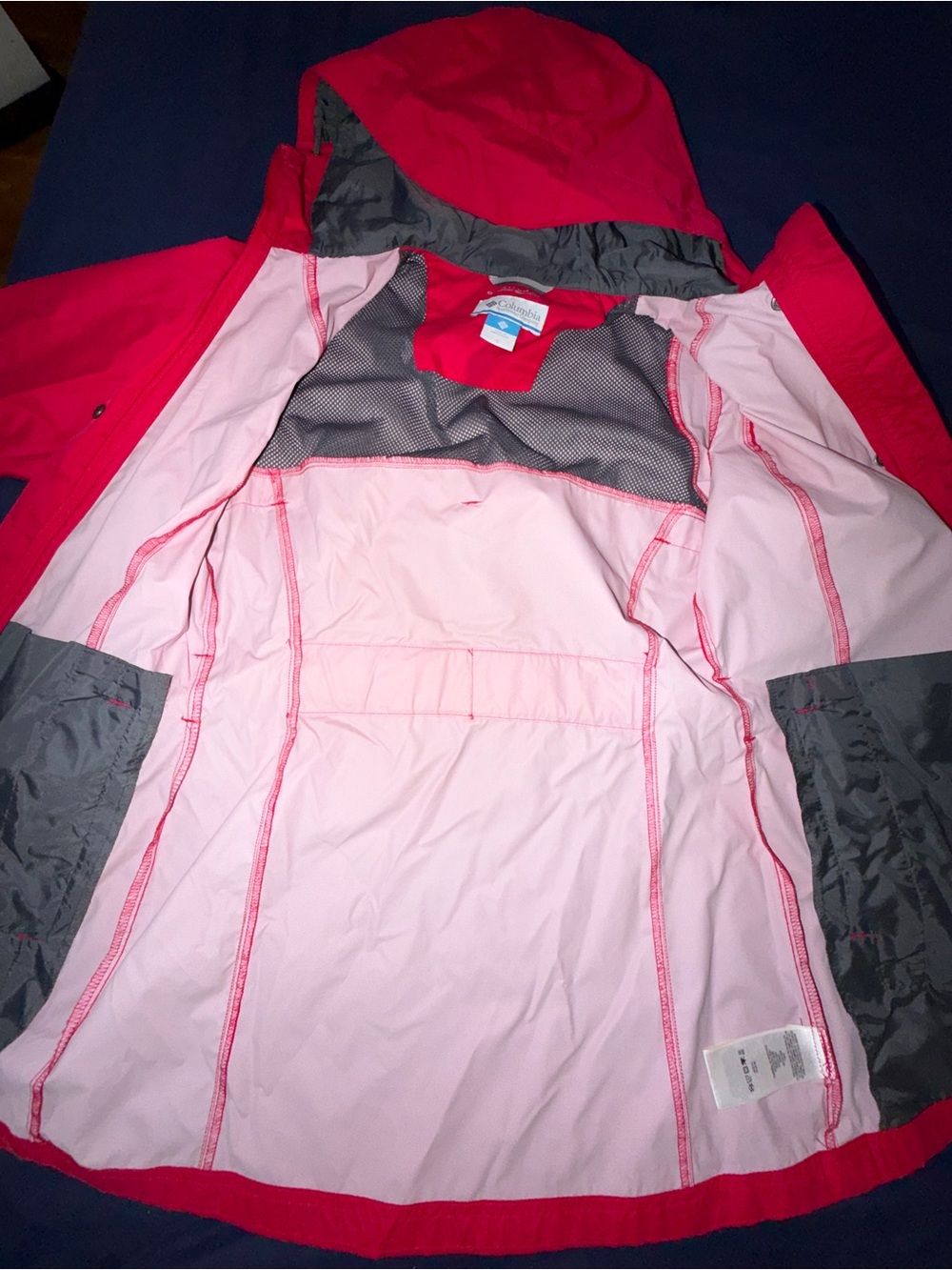 Women's Hooded Trench Coat in Vibrant Pink - Picture 2 of 4